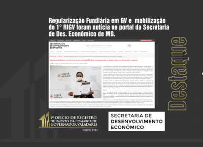 Regularização fundiária urbana em GV e a mobilização do 1° RIGV