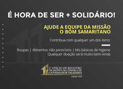 É hora de ser + solidário