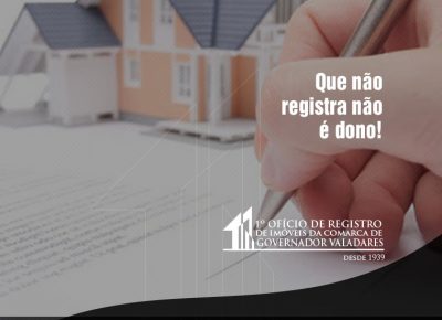 O que não registra não é dono?