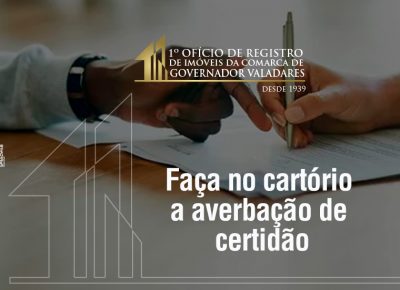 Faça no cartório a averbação de certidão