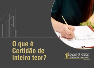 O que é certidão de inteiro teor?