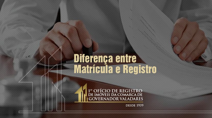 Diferença entre matrícula e Registro