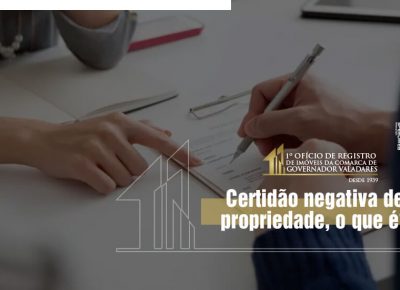 Certidão negativa de propriedade, o que é?