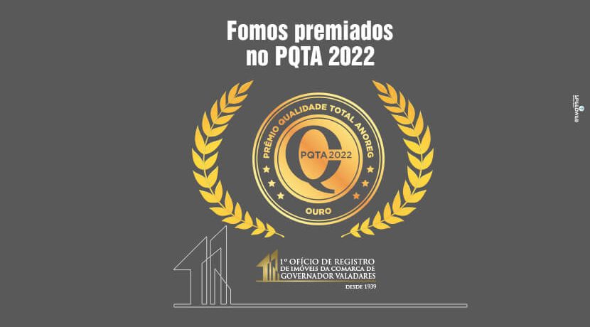 Fomos premiados no PQTA 2022