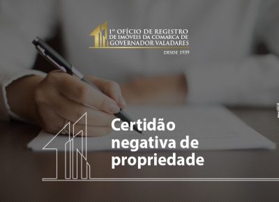 Certidão negativa de propriedade