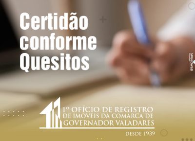 Certidão conforme Quesitos