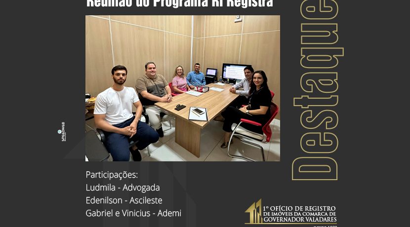 Reunião do Programa RI Registra