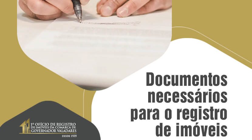Documentos necessários para o registro de imóveis